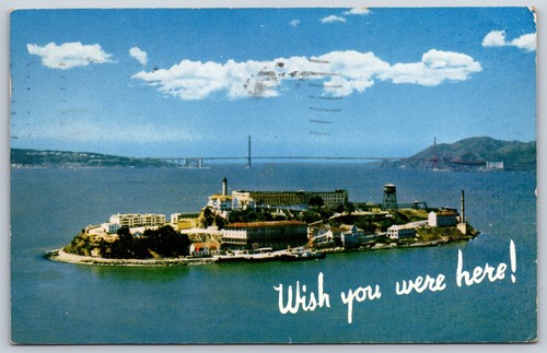Cartolina isola alcatraz - isola,